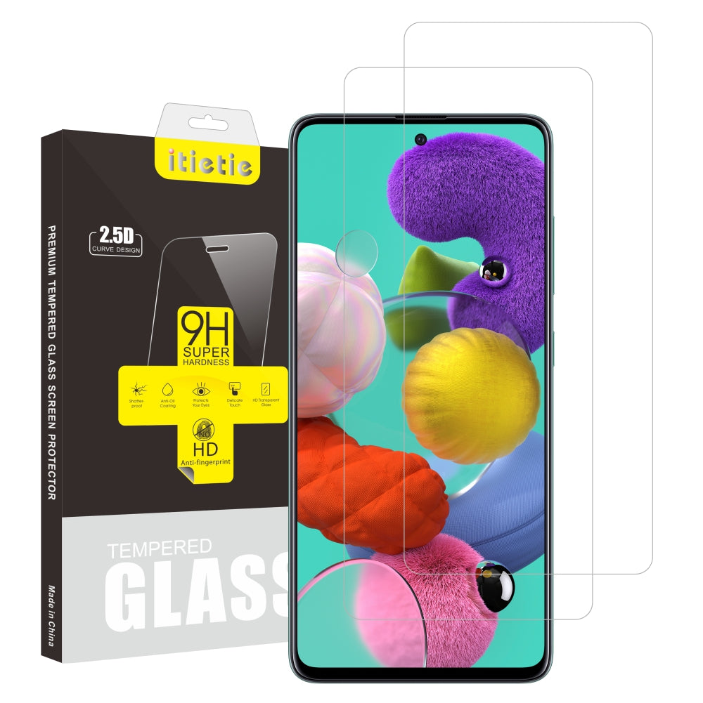 2Pcs Set ITIETIE 2.5D 9H Tempered Glass Screen Protective Film for Samsung Galaxy A51 SM-A515 2Pcs Set ITIETIE 2.5D 9H Tempered Glass Screen Protective Film for Samsung Galaxy A51 SM-A515